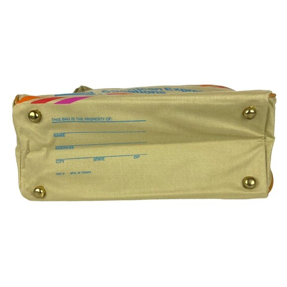 Vintage American Express Vacations Beige Canvas Messenger Tote Bag Carry-On - Picture 5 of 6